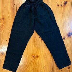 Emme Everyday Transitional Smocked Linen Pant (Size S)